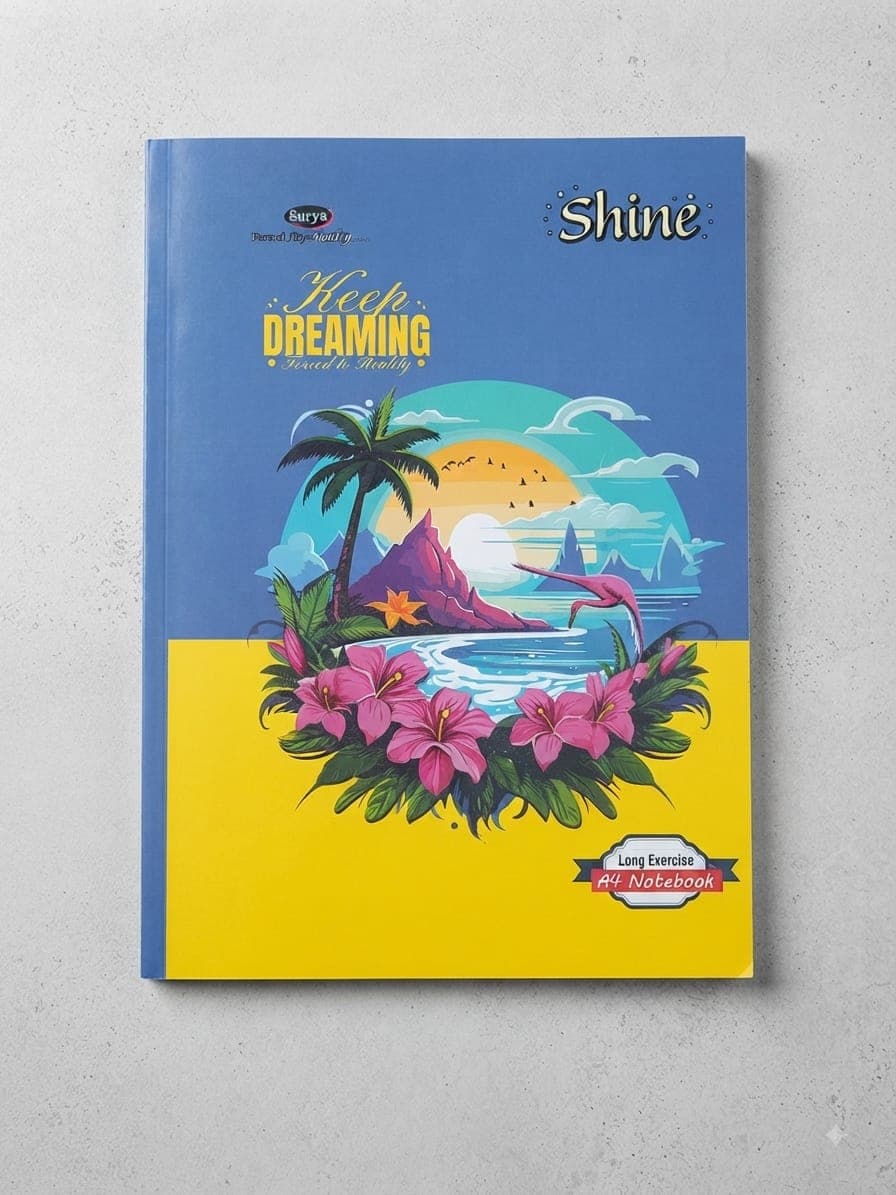 SURYA HINDI LONG EXERCISE A4 NOTEBOOK ( 1 PACKET 1 PCS )  350 PAGES 